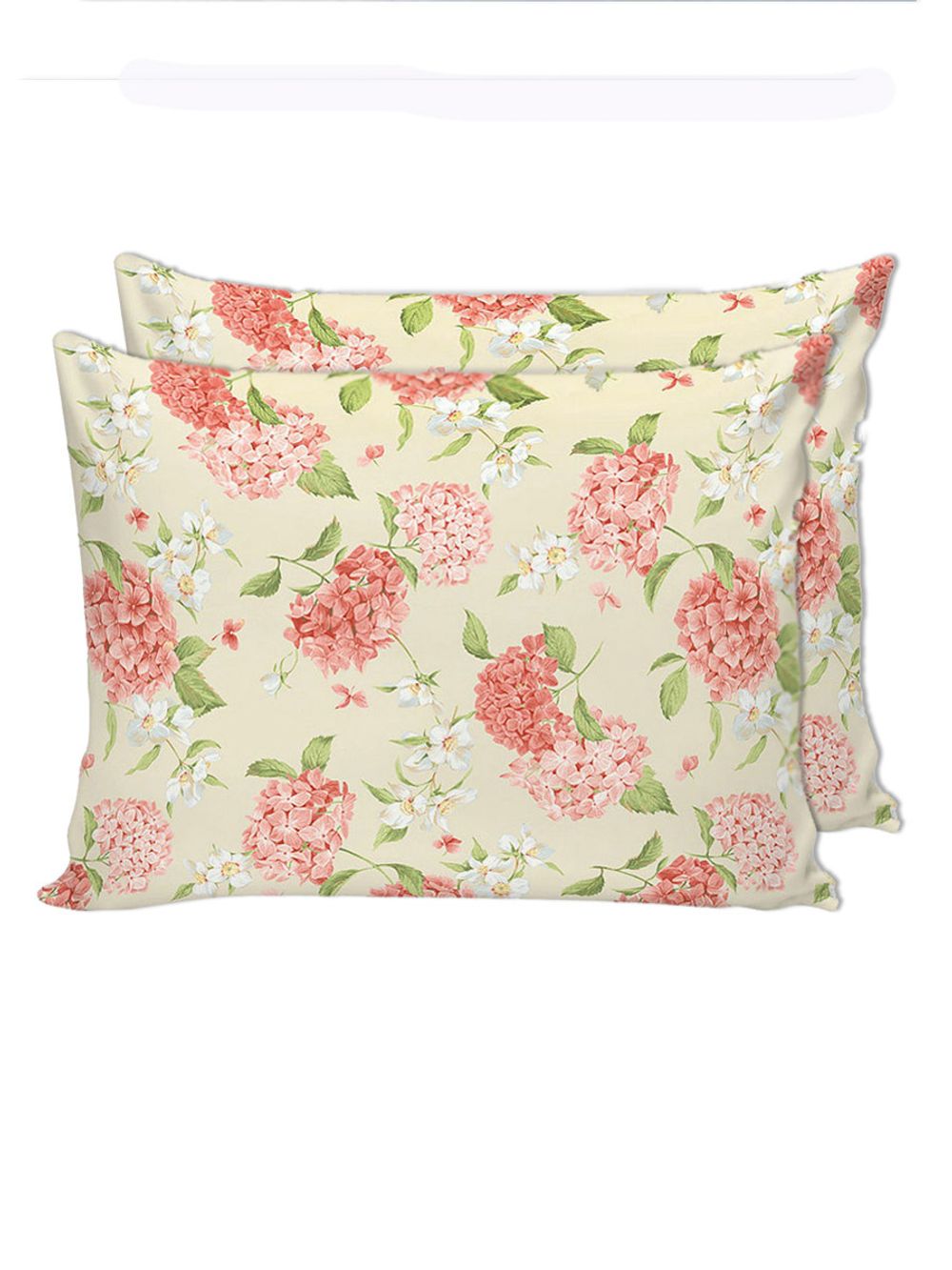 Постельное белье перкаль Сказка "Гортензия" евро Наволочка 50x70 см 2 шт Простынь на резинке 180x200 см Пододеяльник 200x215 см