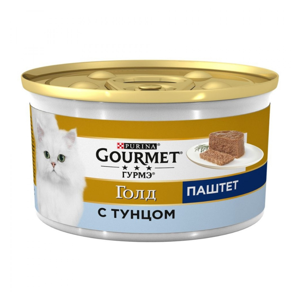 Влажный корм Gourmet Gold Паштет тунец 85 гр