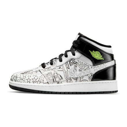 Кроссовки Air Jordan 1 Mid SE GS DIY