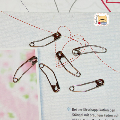 Булавка английская изогнутая для пэчворка 25мм, 50шт./уп. (И8)