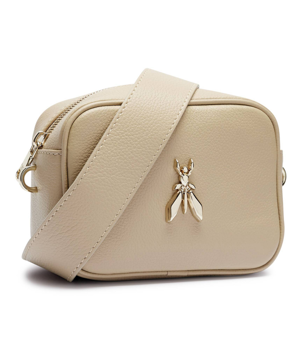 Кожаная сумка-мессенджер Patrizia Pepe - бежевый(8B0186 L001)