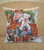 Декоративный гобеленовый чехол для интерьерной подушки Подарки 38*38