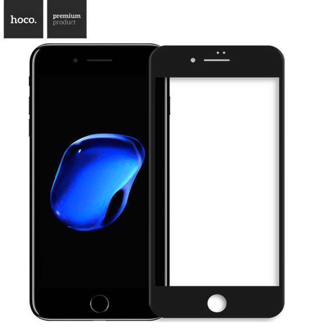 Защитное стекло HOCO Real 3D Tempered Glass GH5 для Apple iPhone 7 Plus/8 Plus цветное черная рамка