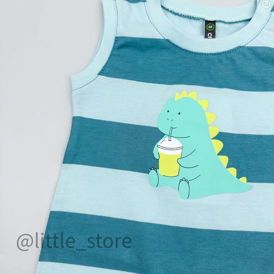 Песочник хлопковый "Мир динозавров" полоска