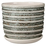 Горшок керамический Кукушка белый бук №3