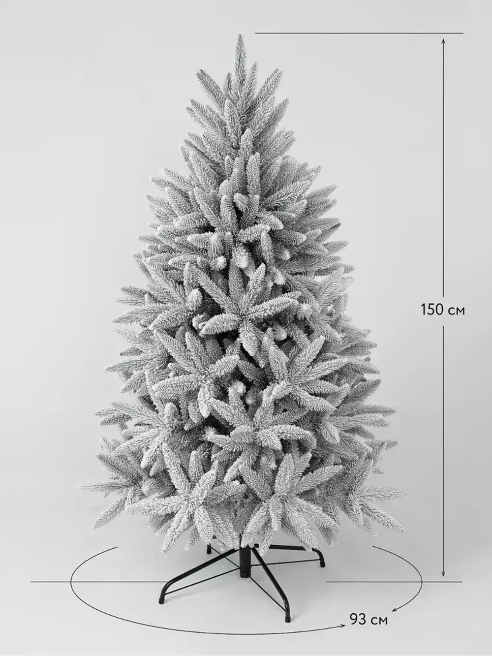 Заснеженная елка «Скандинавия» (Литая хвоя) 180 см / 1,8 м