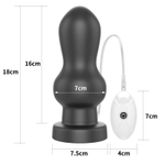 Черная анальная вибровтулка 7 King Sized Vibrating Anal Rammer - 18 см.