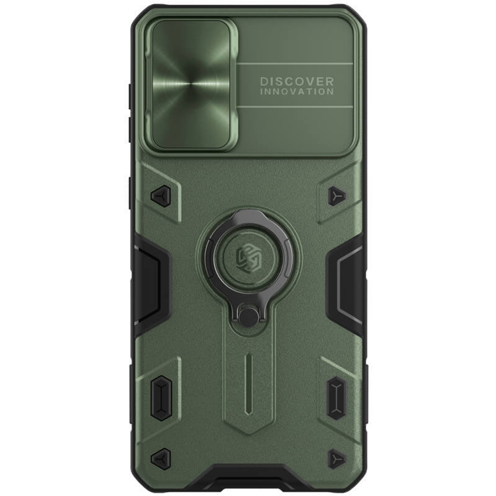 Противоударный чехол с кольцом и защитой камеры Nillkin CamShield Armor Case для Samsung Galaxy S21+