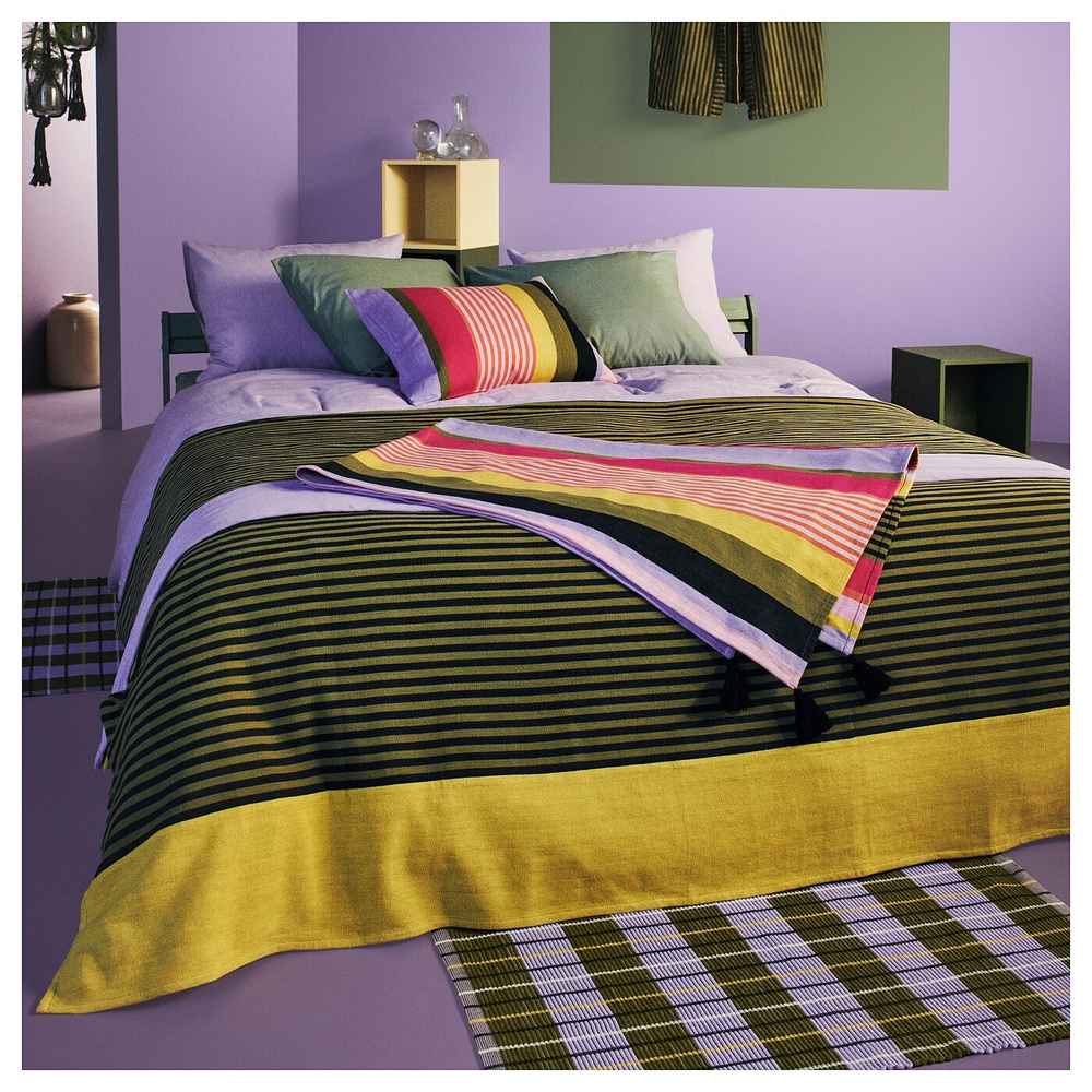 IKEA MÄVINN  (ИКЕА МÄВИНН)  -  Многоцветное покрывало в полоску, 160x250 см