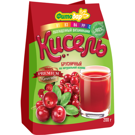 Кисель Фитодар брусничный 200 гр