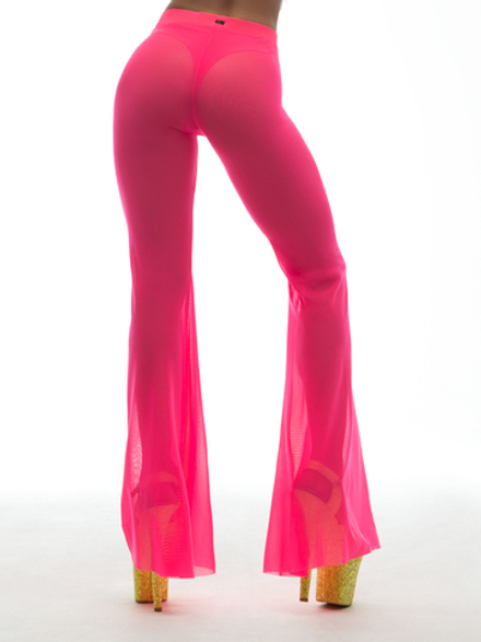 Брюки клеш Disco show, Розовый неон