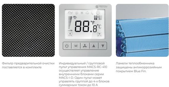 Канальный фанкойл до 12 кВт Royal Clima MACS-I-D100P4K — (1)