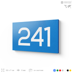 Номер на дверь 241, табличка на дверь для офиса, квартиры, кабинета, аудитории, склада, голубой 120х70 мм, Айдентика Технолоджи