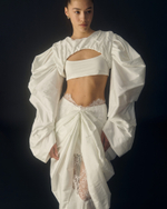 Рукава из тафты белые