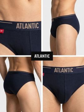 Трусы (5шт) мужские слипы спорт Atlantic, 5SMP-004, хлопок, темно-синий