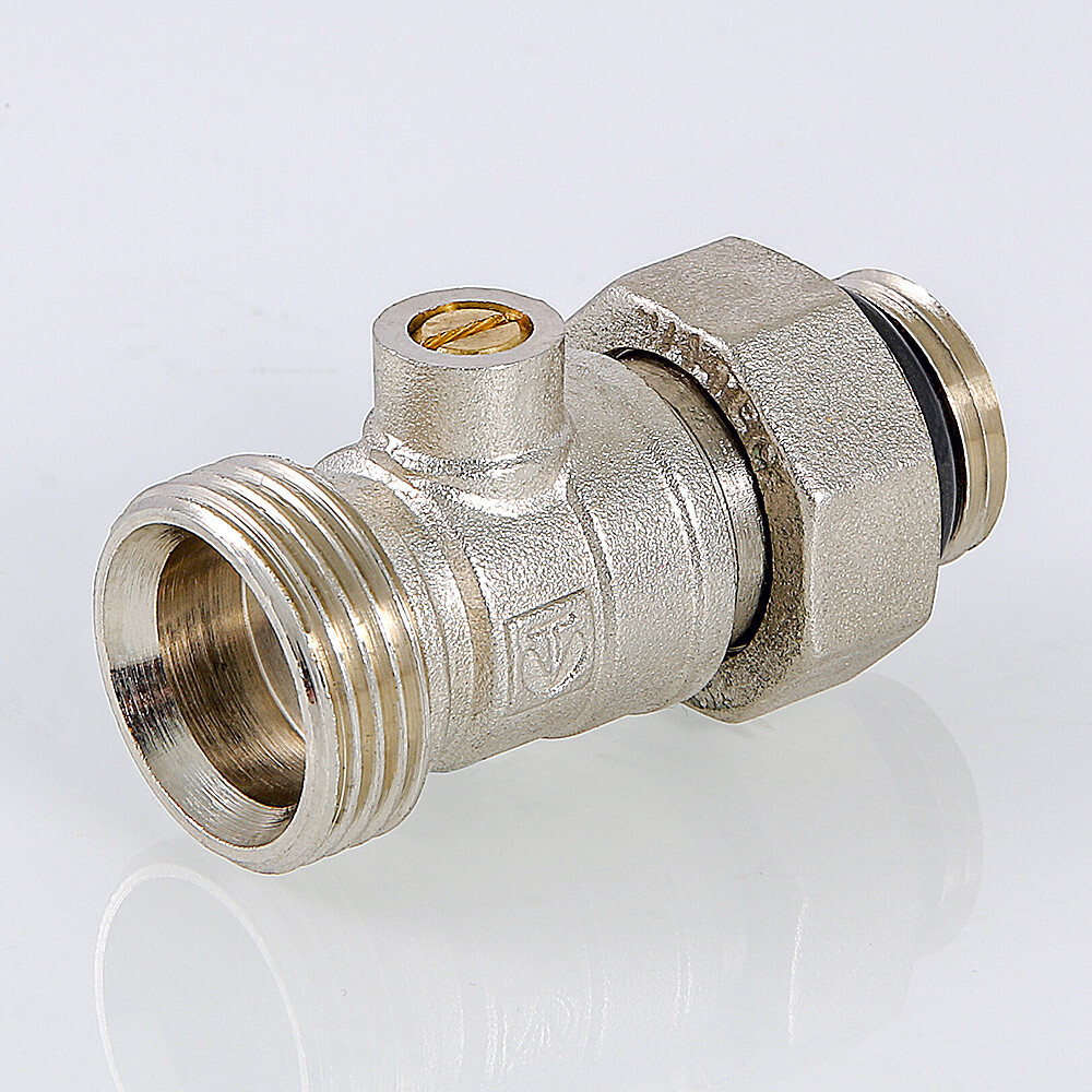 Кран для нижнего подключения радиатора 1/2" х 3/4" («евроконус»)