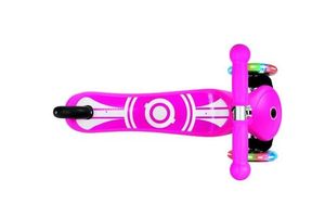 Детский трехколесный самокат Globber Primo Fantasy светящиеся колеса розовый лого