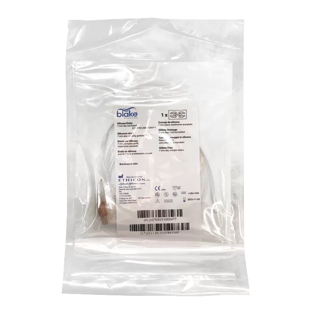 Дренаж хирургический 10 мм плоский BLAKE Drain пазы на 3/4 протяжения 10 шт