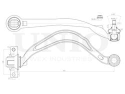 Рычаг подвески поперечный передний нижний правый UNIO SSP-40019