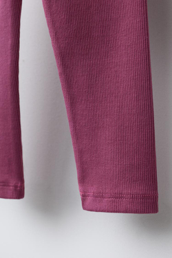 ZARA ЛЕГИНСЫ В РУБЧИК С НАШИВКОЙ, МАЛИНОВЫЙ