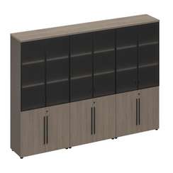 Шкаф для документов со стеклянными дверями (стенка из 3 шкафов)