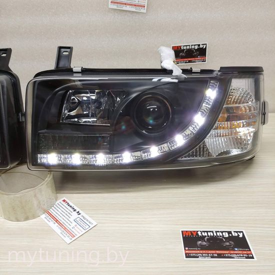 Передние фары daylight black для VW T4