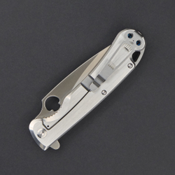 Sting frame lock satin full serrated