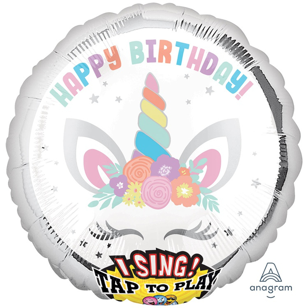 Шар Фольгированный Единорог (Белый)