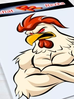 Наклейка - Петух качок