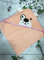 Полотенце - уголок махровый «Мишка, мышка» 80*80 см, (ИП Людин А.В.)