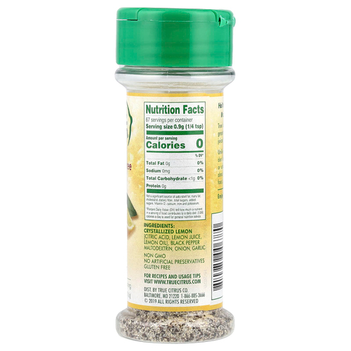 True Citrus, True Lemon®, кристаллизованный лимонный перец, 60 г (2,12 унции)