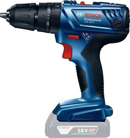 Дрель-шуруповерт аккумуляторная BOSCH GSB 180-LI ударная, без АКБ и З/У 3601JF8321