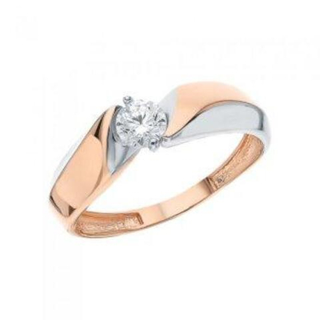 Кольцо из золота с фианитами