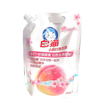 WHITECAT Гель д/стирки на основе нат.сода (персик.цвет.вишня) 1.5л. дой-пак