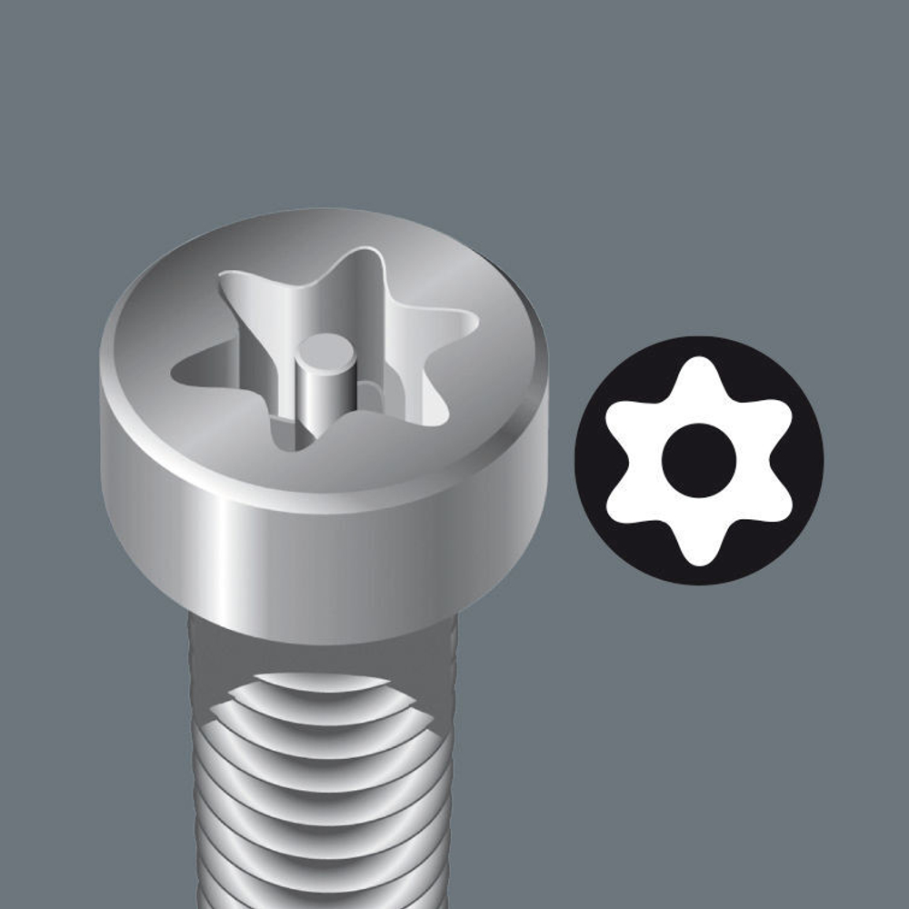 Бита из нержавеющей стали TORX®BO с отверстием TX10x89 мм Wera 05071089001