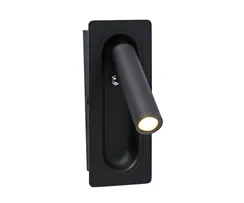 08071M,19 Бра встраиваемое Ризи черный Led 3W