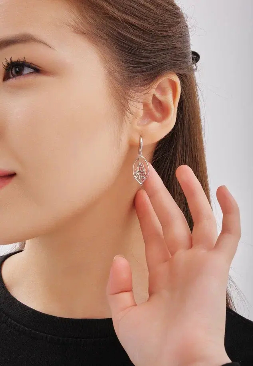 Серьги Qarlygash & Qyzgaldaq SILVER