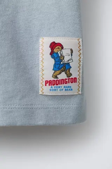 ZARA ФУТБОЛКА С ПРИНТОМ PADDINGTON ™, ВЫЦВЕТШИЙ СИНИЙ