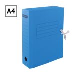 Папка архивная на завязках 75мм, микрогофрокартон, Спейс, синяя