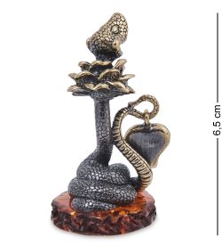 Народные промыслы AM-4018 Фигурка «Змея Корпоратив» (латунь, янтарь)