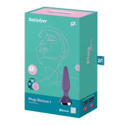 Анальная Пробка с Вибрацией Satisfyer Plug-ilicious 1 Connect App purple 003221SA