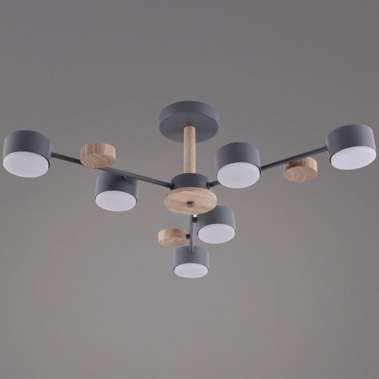 03758-0.3-06 GREY+WOOD GX53 светильник потолочный