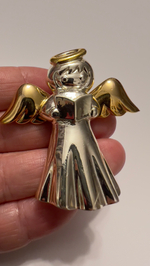 Новогодняя брошь ангел биколор