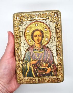 Икона. Пантелеймон Целитель. 100 х 150 мм