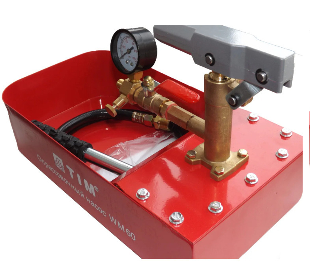 Опрессовочный насос 7 л (ручной) TIM WM-60