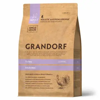 Сухой корм GRANDORF DOG Turkey MINI с индейкой для взрослых собак мелких пород 1кг
