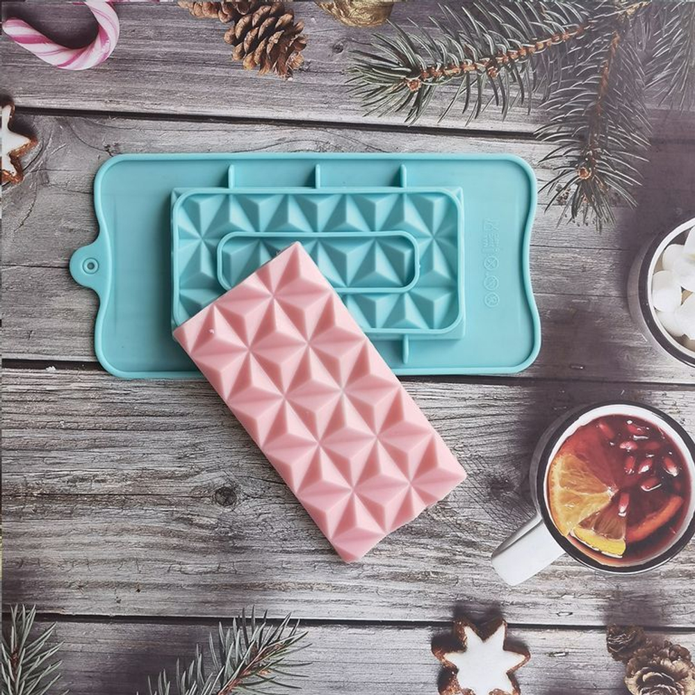 Форма силиконовая для шоколада «Плитка пирамиды»