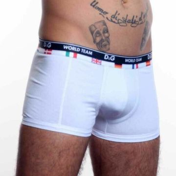 Мужские трусы боксеры белые D&G World Team White