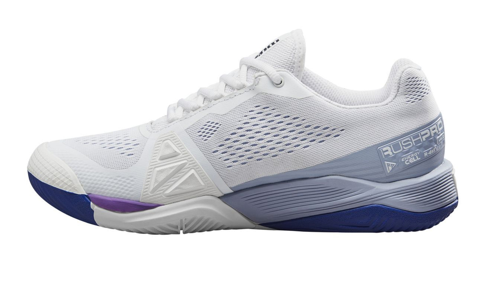 Женские Кроссовки теннисные Wilson Rush Pro 4.0 W - white/eventide/royal/lilac