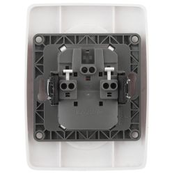 Розетка ЭРА Серия 12 12-2107-01 двойная без заземления 2X2P 16A-250В IP20 белый